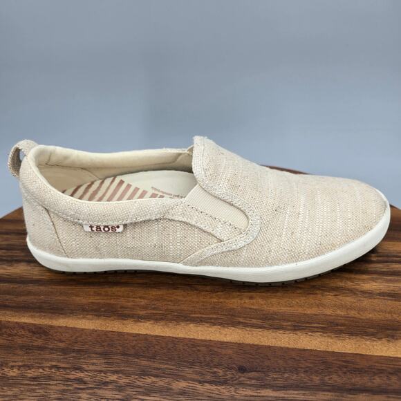 Taos Footwear Shoes - Taos Dandy Shoes Women's 7 Natural Low Top Slip On Casual Comfort Sneakers